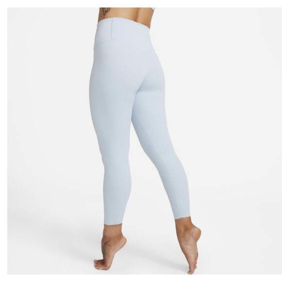 Women's Nike Zenvy Gentle Support High Rise 7/8 Leggings Light Blue Medium - Picture 2 of 7